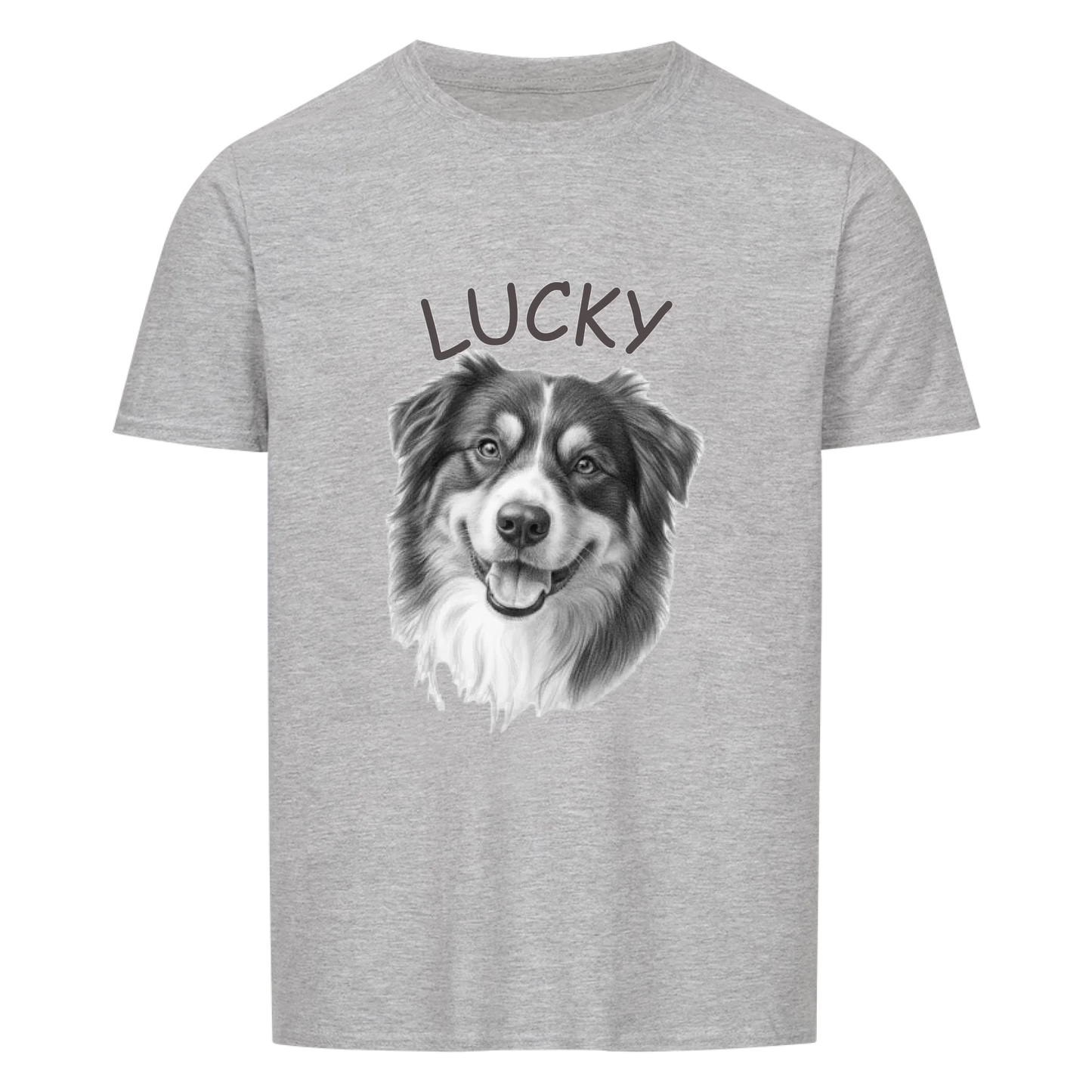 Bleistiftzeichnung Portrait Hund - Unisex Tshirt