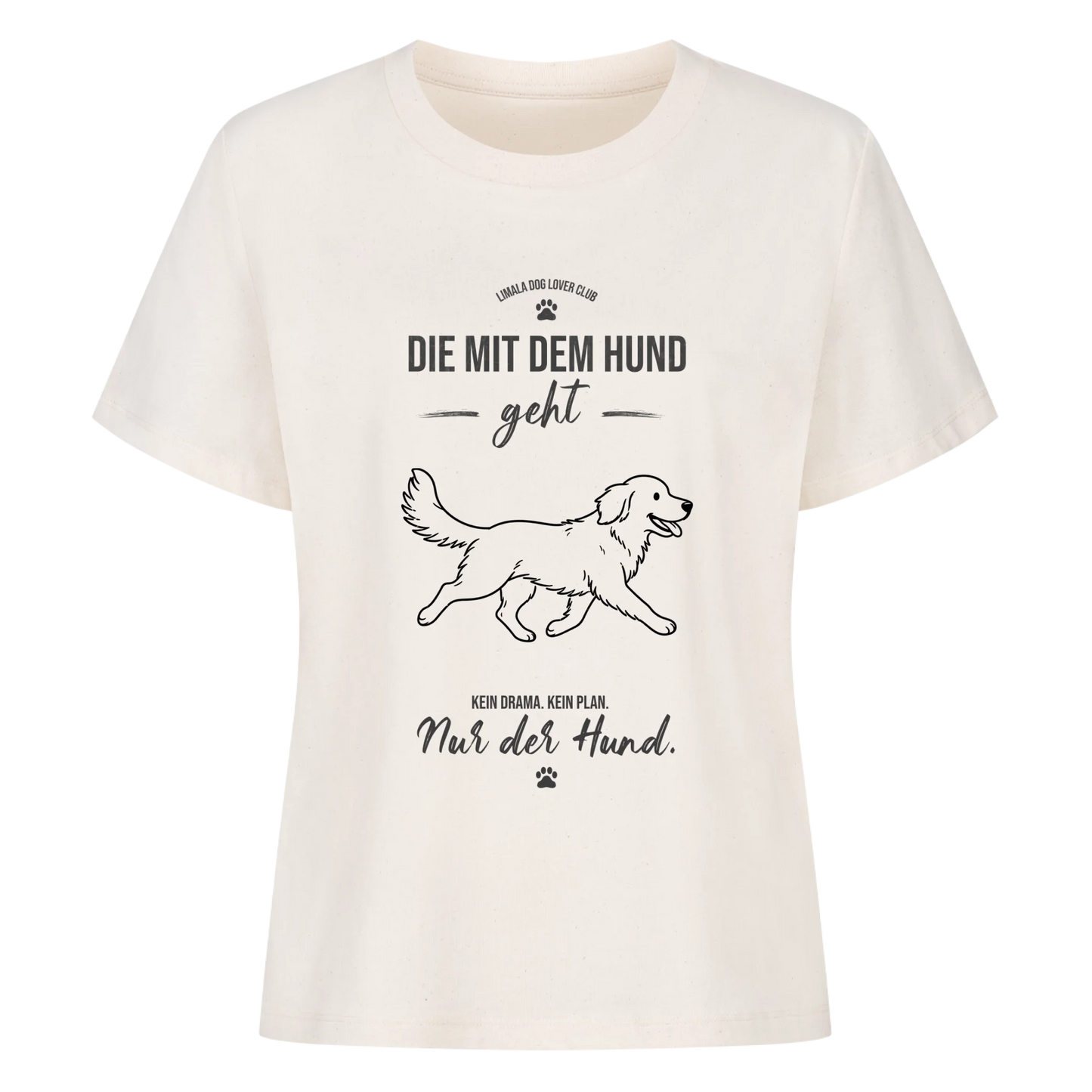 Personalisiertes Damen-Tshirt - Die mit dem Hund geht