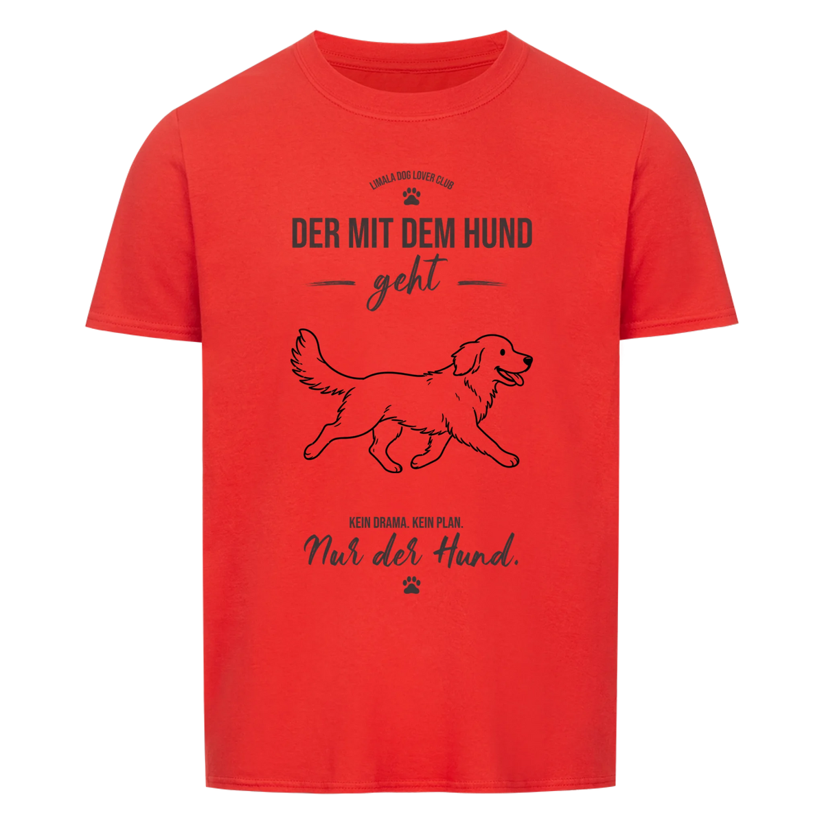 Personalisiertes Unisex-Tshirt - Der mit dem Hund geht