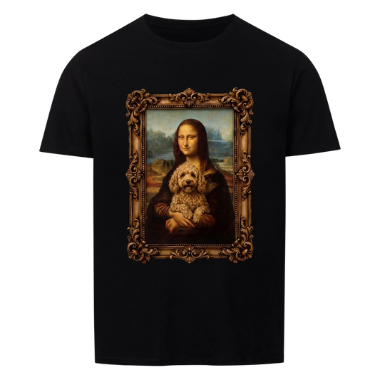 Personalisiertes Unisex-Tshirt - Mona Lisa hat deinen Hund auf dem Arm