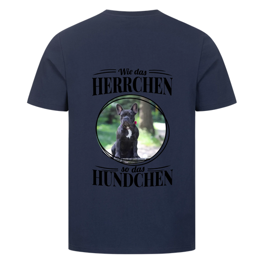 Wie das Herrchen, so das Hundchen - Backprint Tshirt