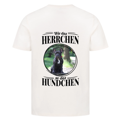 Wie das Herrchen, so das Hundchen - Backprint Tshirt