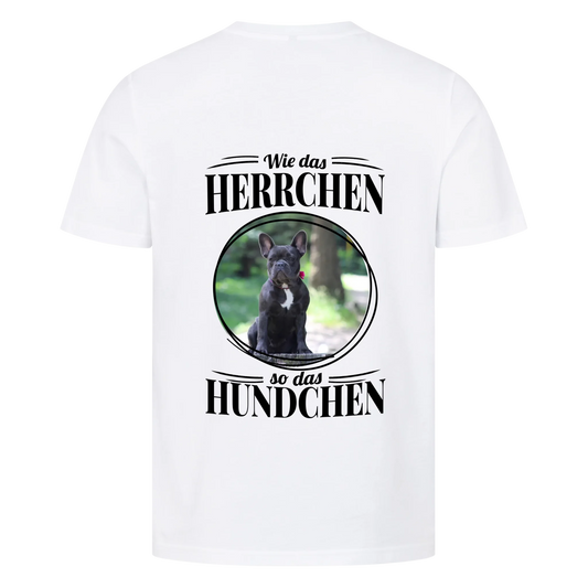 Wie das Herrchen, so das Hundchen - Backprint Tshirt