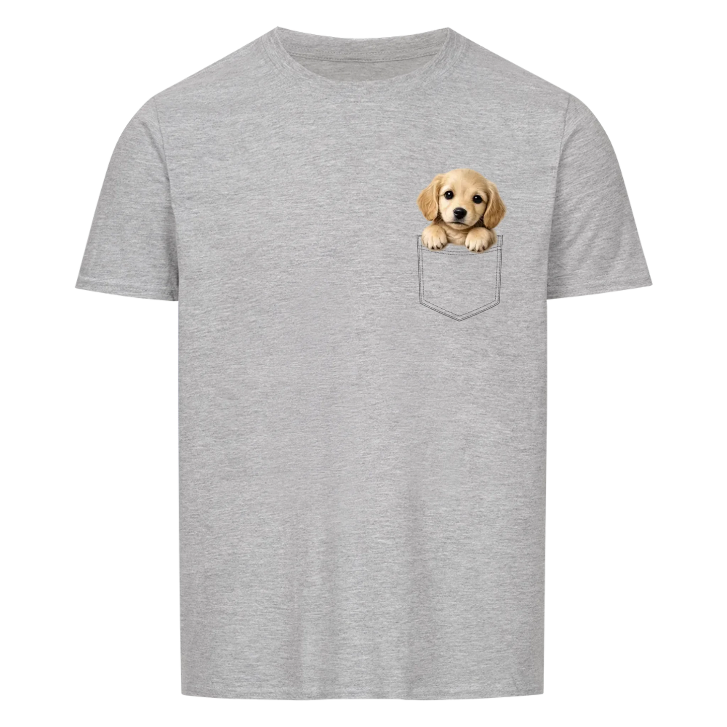 Hund in Brusttasche - Tshirt unisex