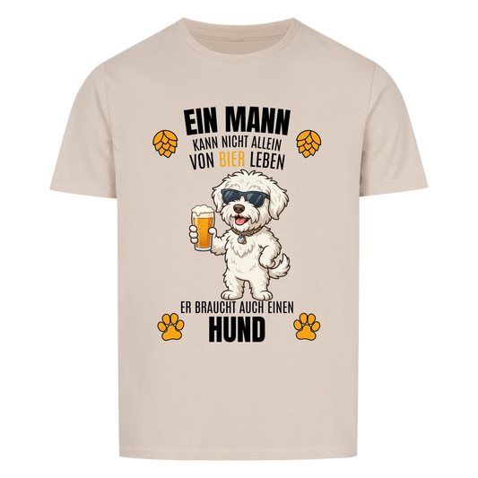 Ein Mann kann nicht allein von Bier leben - Tshirt