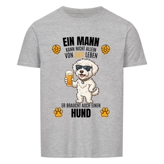 Ein Mann kann nicht allein von Bier leben - Tshirt