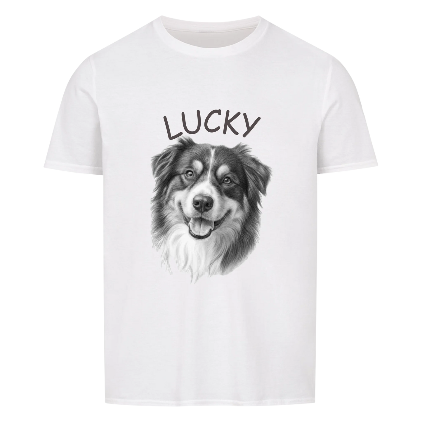 Bleistiftzeichnung Portrait Hund - Unisex Tshirt