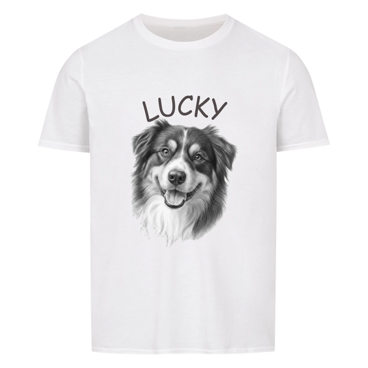 Bleistiftzeichnung Portrait Hund - Unisex Tshirt