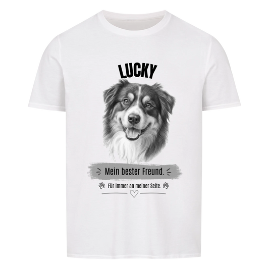 Bleistiftzeichnung Portrait Hund - Unisex Tshirt