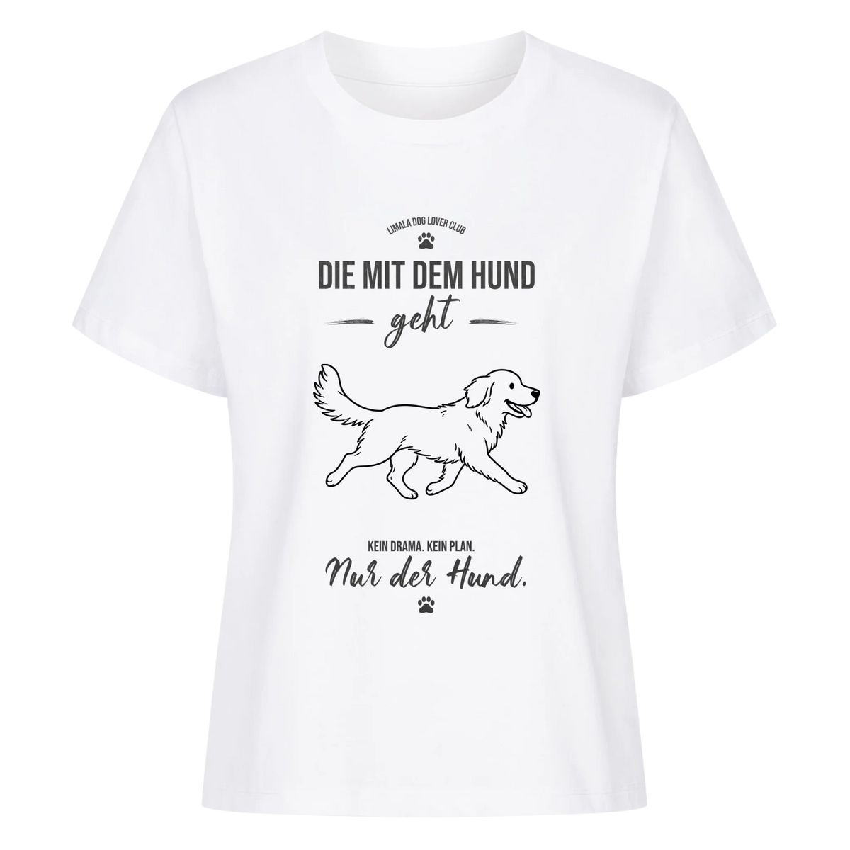 Personalisiertes Damen-Tshirt - Die mit dem Hund geht