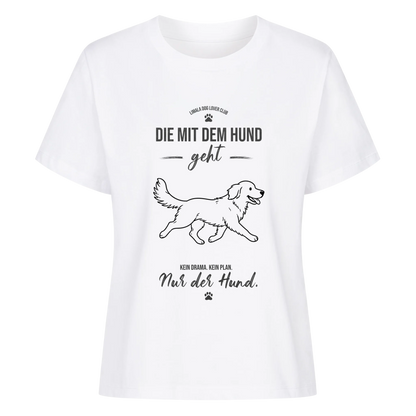 Personalisiertes Damen-Tshirt - Die mit dem Hund geht