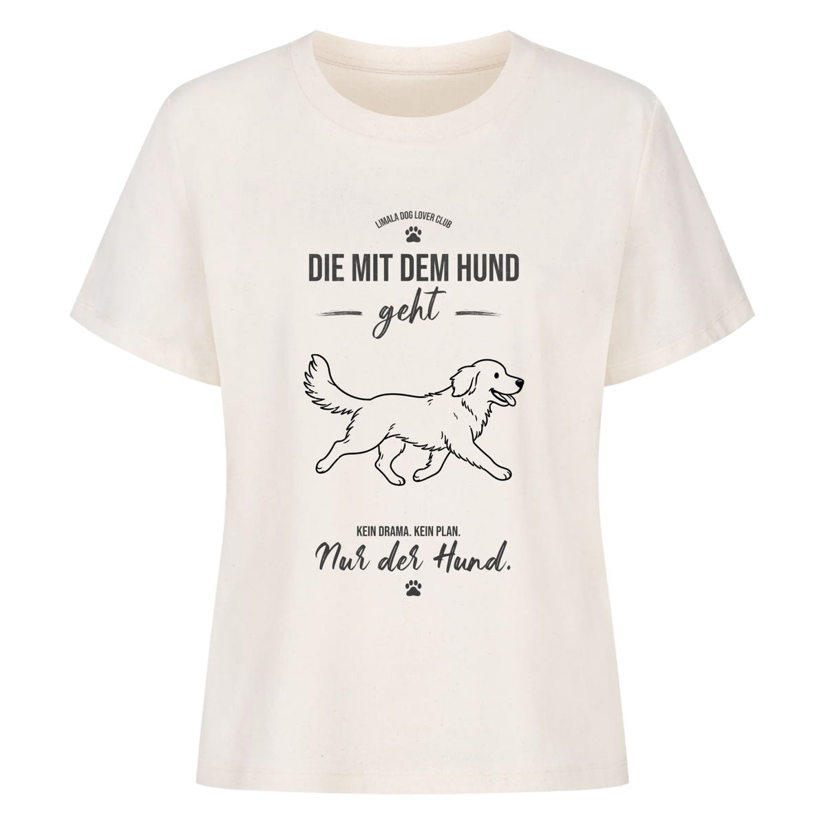 Personalisiertes Damen-Tshirt - Die mit dem Hund geht