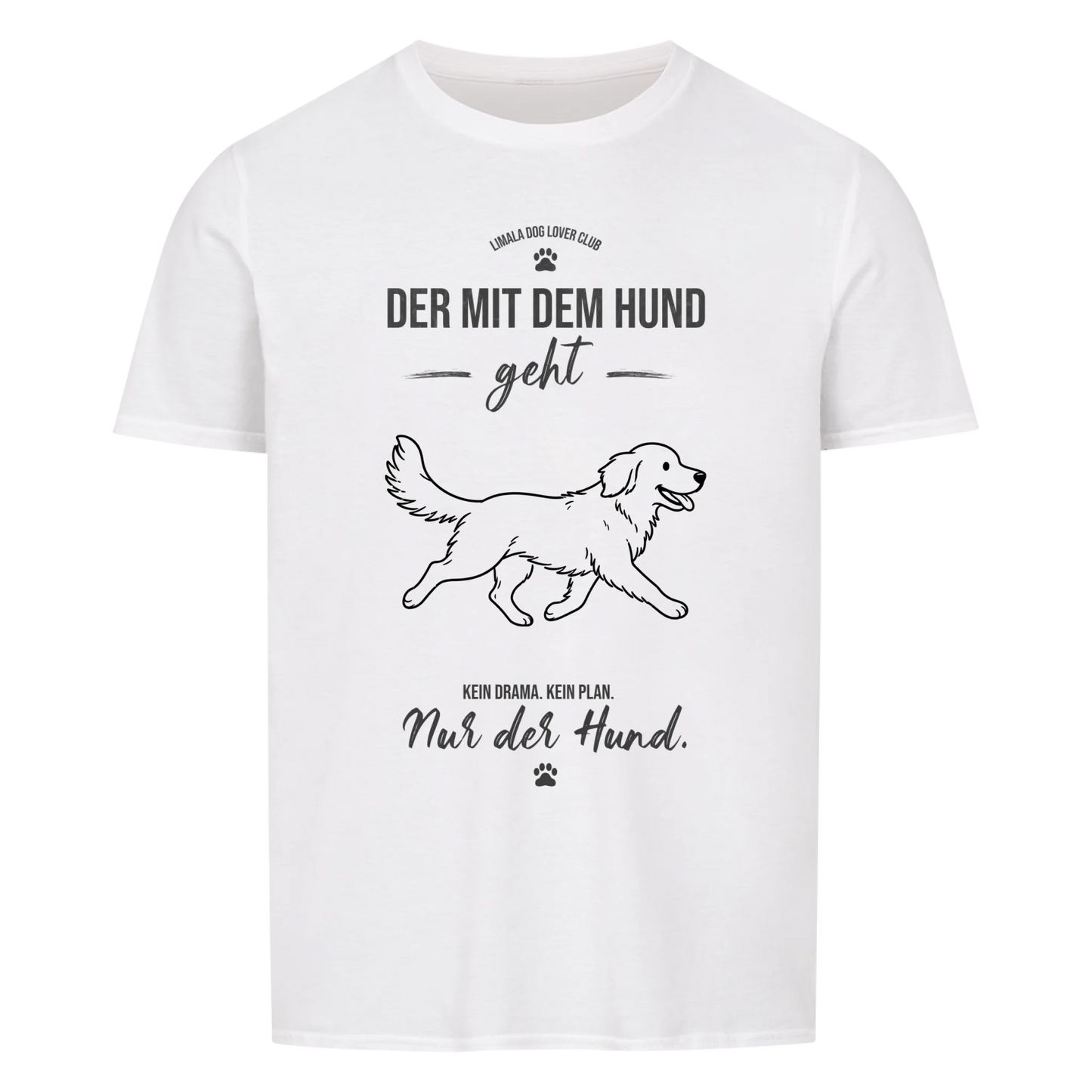 Personalisiertes Unisex-Tshirt - Der mit dem Hund geht
