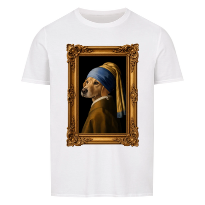 Personalisiertes Unisex-Tshirt - Das Mädchen mit dem Perlenohrring.
