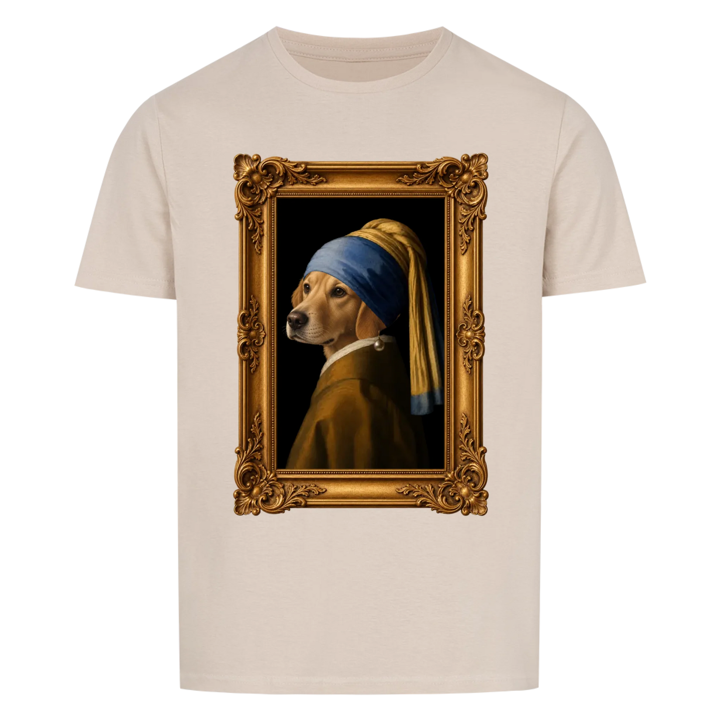 Personalisiertes Unisex-Tshirt - Das Mädchen mit dem Perlenohrring.