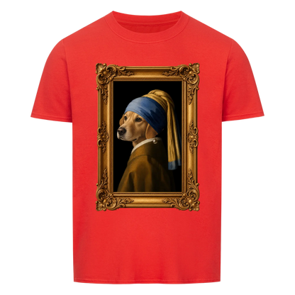 Personalisiertes Unisex-Tshirt - Das Mädchen mit dem Perlenohrring.