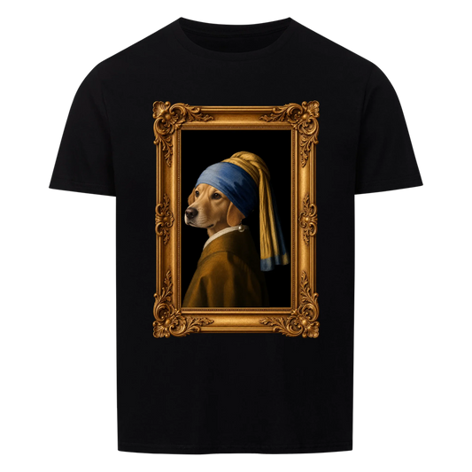 Personalisiertes Unisex-Tshirt - Das Mädchen mit dem Perlenohrring.