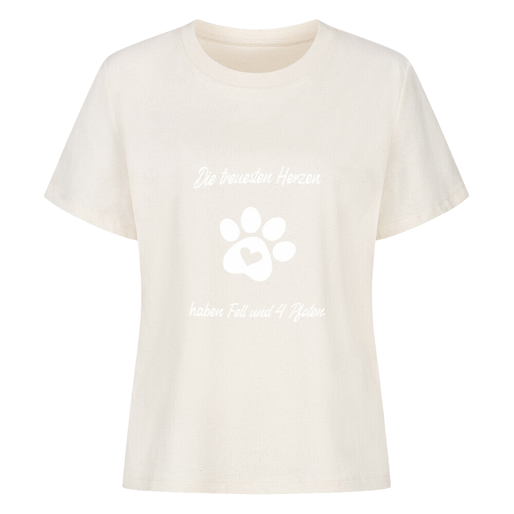 Die treusten Herzen haben Fell und 4 Pfoten - Damen T-Shirt