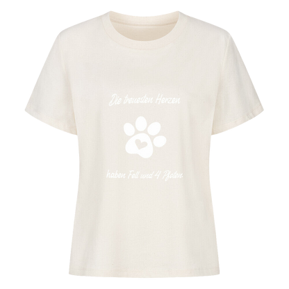 Die treusten Herzen haben Fell und 4 Pfoten - Damen T-Shirt