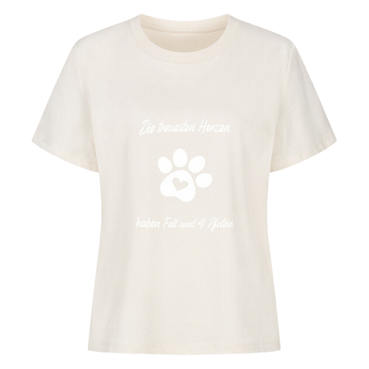 Die treusten Herzen haben Fell und 4 Pfoten - Damen T-Shirt