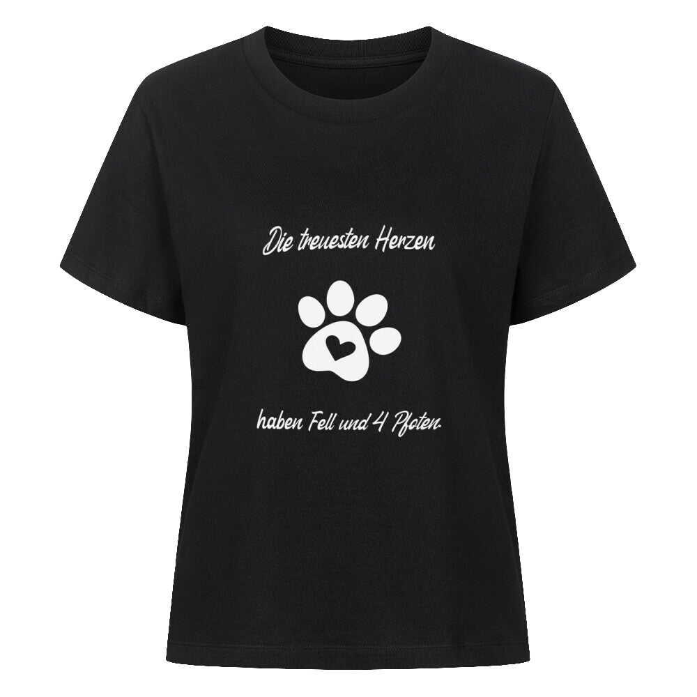 Die treusten Herzen haben Fell und 4 Pfoten - Damen T-Shirt