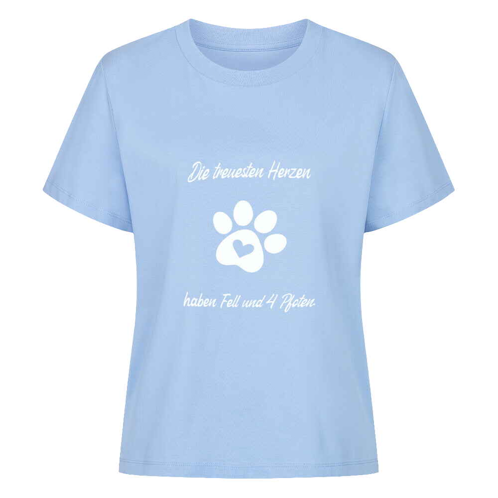 Die treusten Herzen haben Fell und 4 Pfoten - Damen T-Shirt
