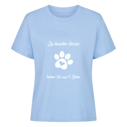 Die treusten Herzen haben Fell und 4 Pfoten - Damen T-Shirt
